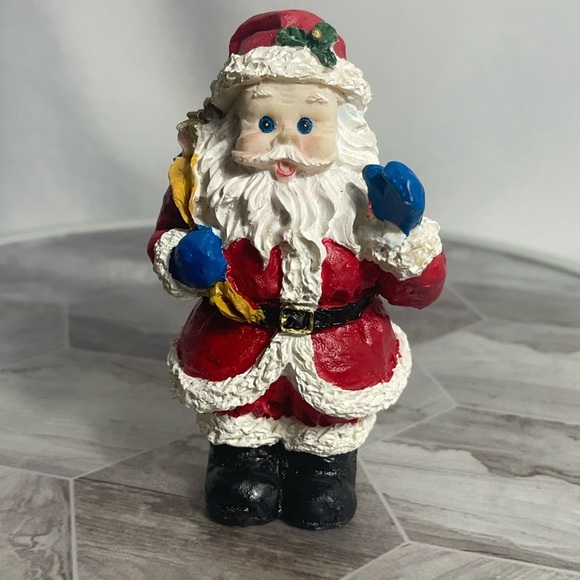 Source Unknown Other - Vintage Festive Santa Claus Figurine Hand Painted Christmas Holiday Decor